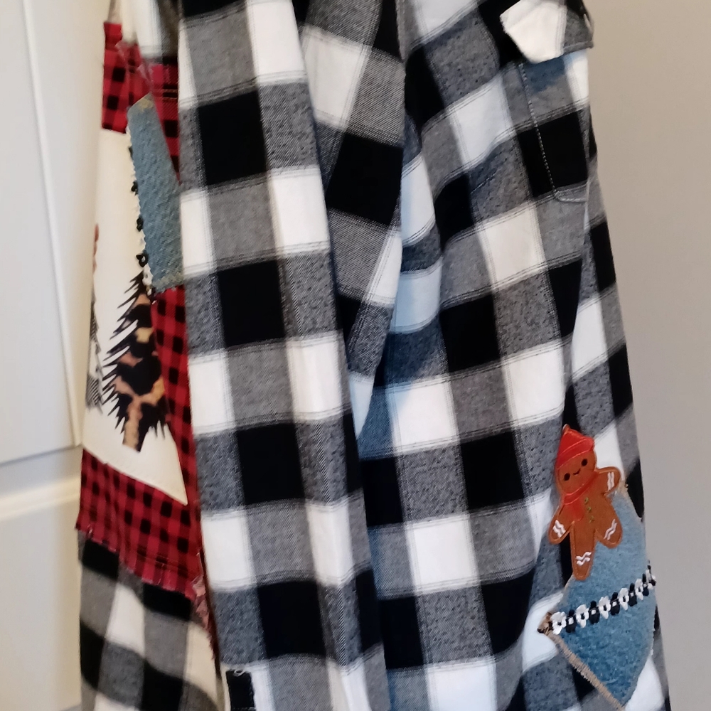 Womens Eddie Bauer Buffalo Plaid boutique Chrismas shirt Sz 2xl - Picture 8 of 9